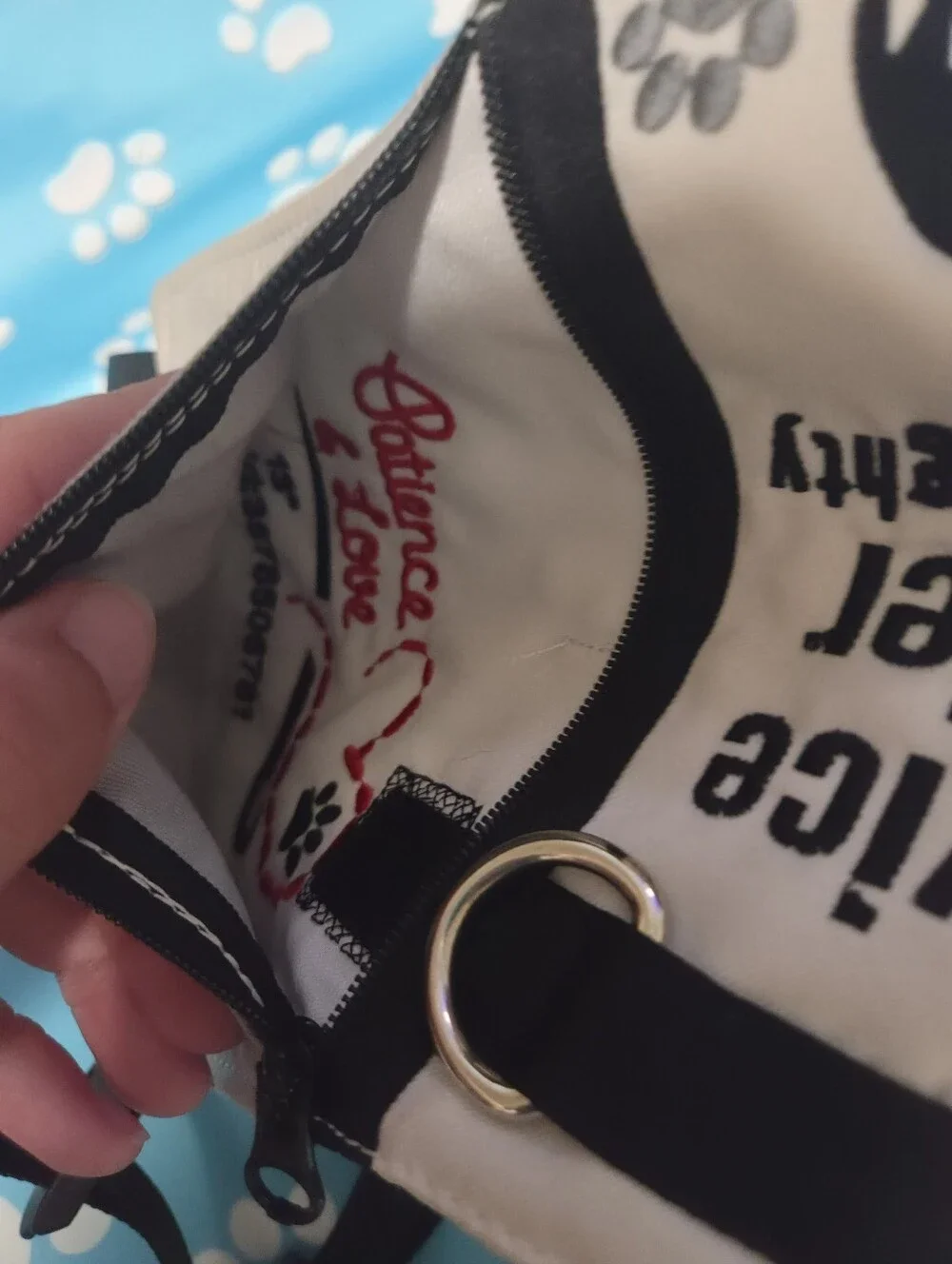 Service Dog Vest - White/Black